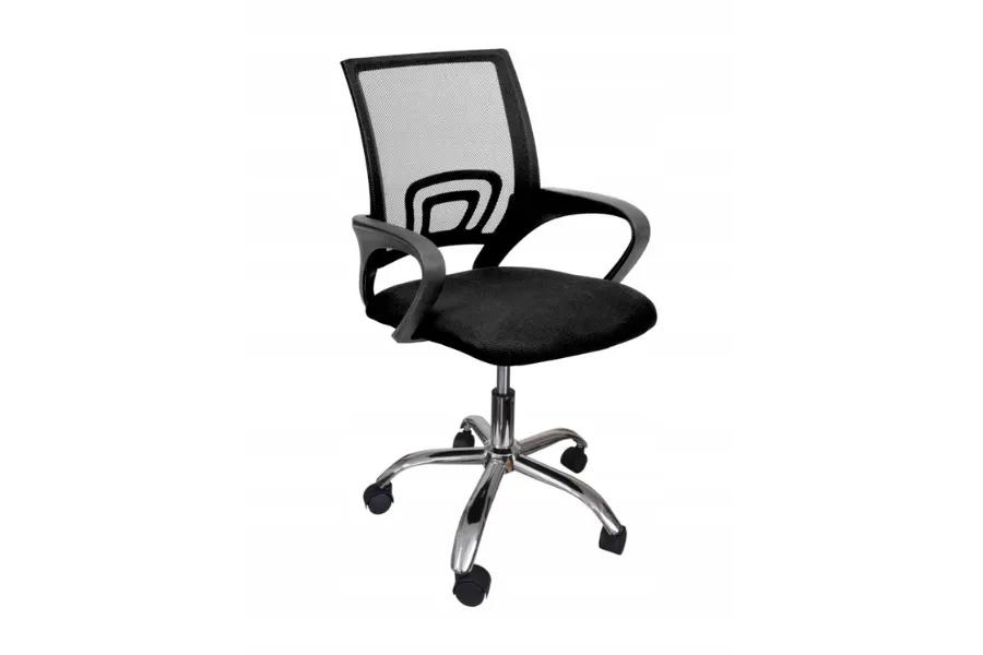 Krzesło obrotowe biurowe, obrotowe krzesło biurowe na biurko, czarna siatka